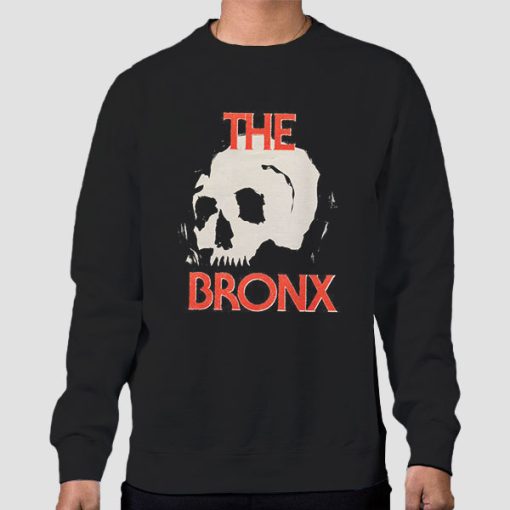 Sweatshirt Black Vintage Skull the Bronx