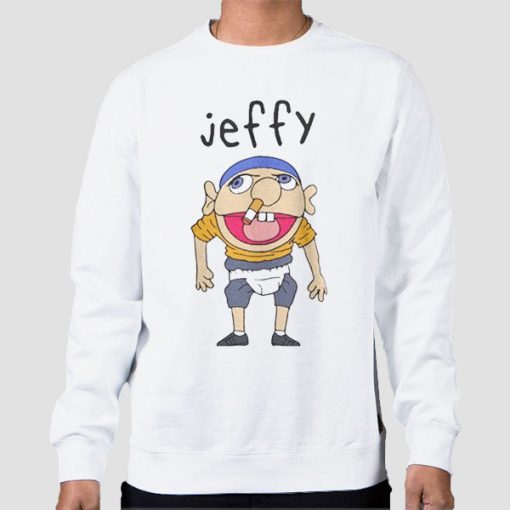 Sweatshirt White Funny Cartoon Jeffy