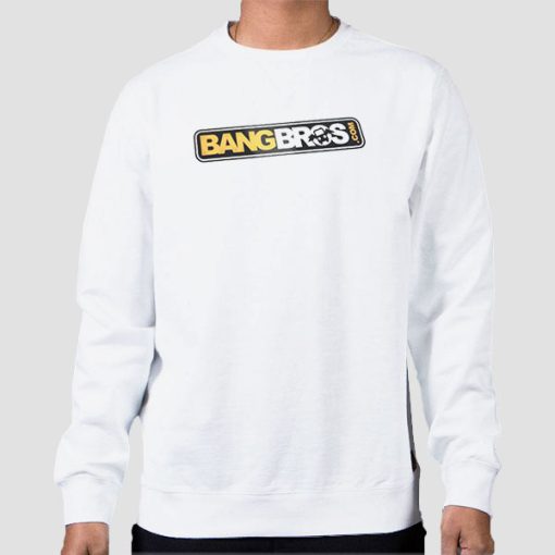 Sweatshirt White Funny Logo Bangbros
