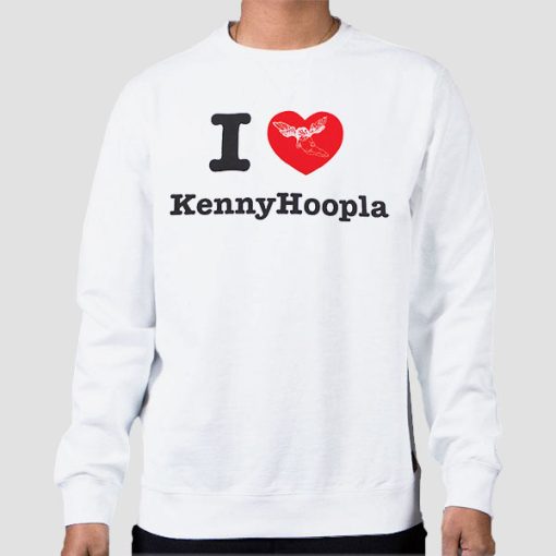 Sweatshirt White I Heart Kennyhoopla Merch