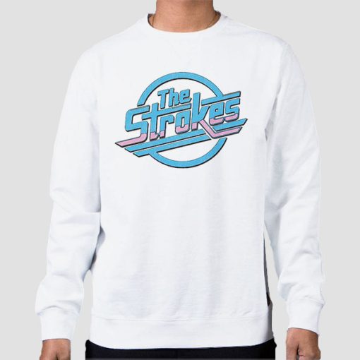 Sweatshirt White Logo Girls the Strokes