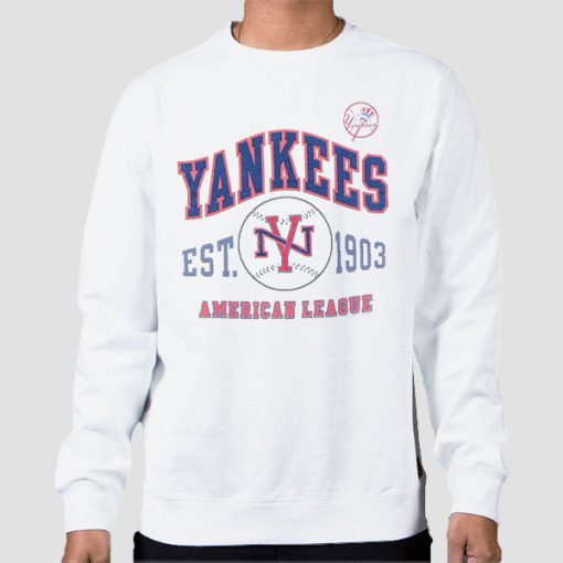 Sweatshirt White MLB Bronx 1997s Vintage Yankees
