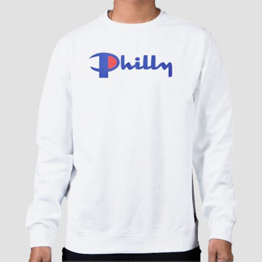 Sweatshirt White Parody Philly Logo
