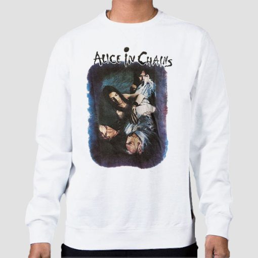 Sweatshirt White Rare Retro Alice in Chains Vintage