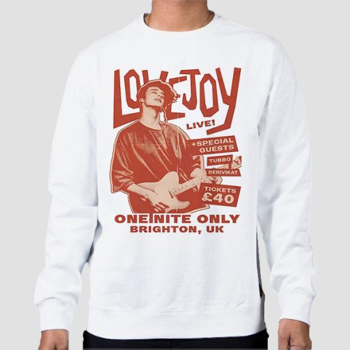 Sweatshirt White Retro Concert Merch Lovejoy