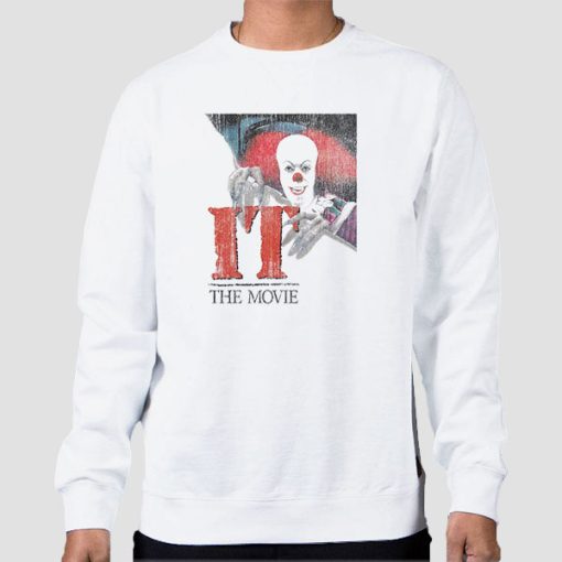 Sweatshirt White Vintage It the Clown