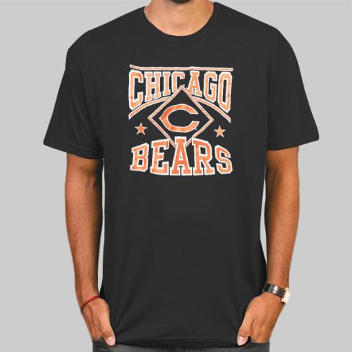 T Shirt Black Classic Vintage Chicago Bears