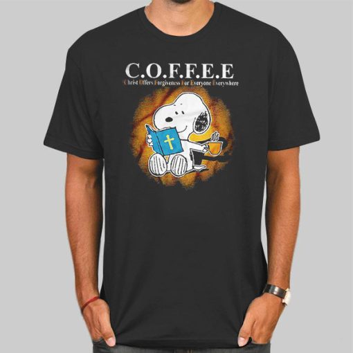 Coffee Snoopy Christ Offers Forgiveness for Everyone Everywhere Shirt