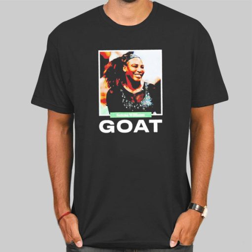 T Shirt Black Funny Mugshot Serena Goat