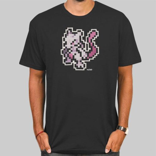 Pixel 8 Bit Mewtwo Shirt