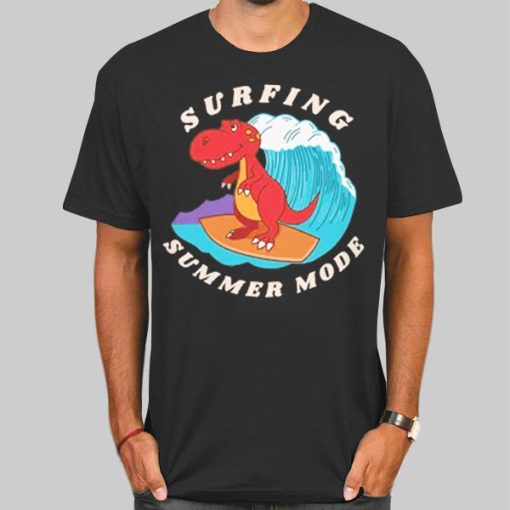 Surfing Summer Mode Chibi T Rex Shirt