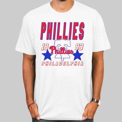 T Shirt White 1883 Vintage Philadelphia Phillies