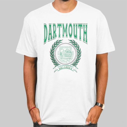 T Shirt White Big Green College Dartmouth