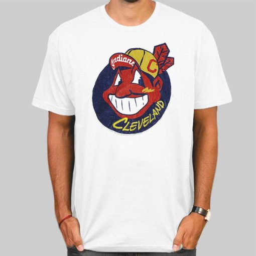 T Shirt White Mlb Indians Cleveland