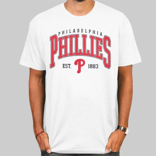T Shirt White Retro Vintage Philadelphia Phillies