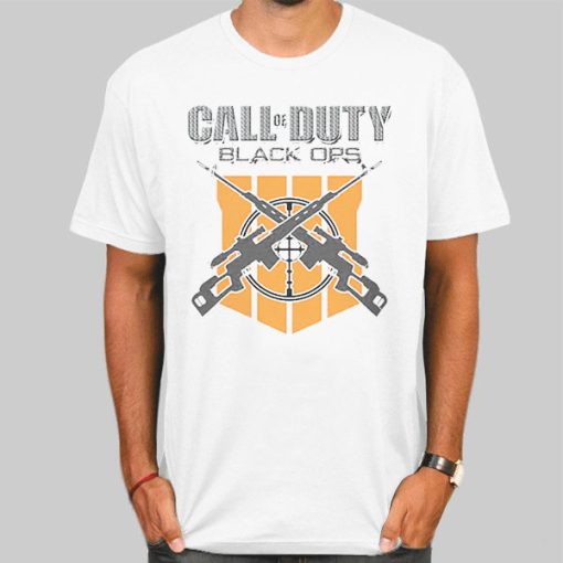 T Shirt White The Black Ops 4 Call of Duty