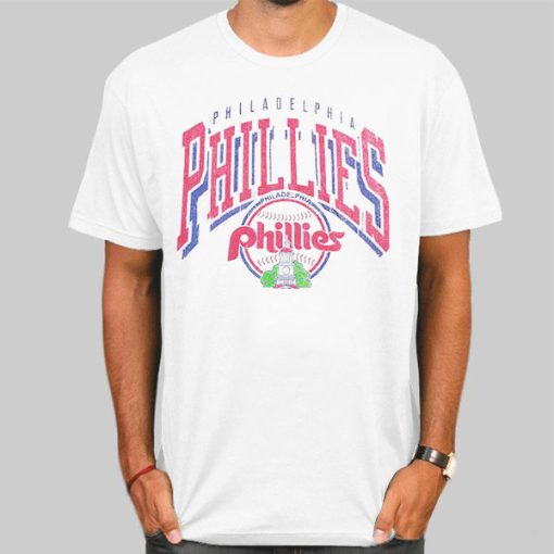 T Shirt White Vintage Inspired Philadelphia Phillies