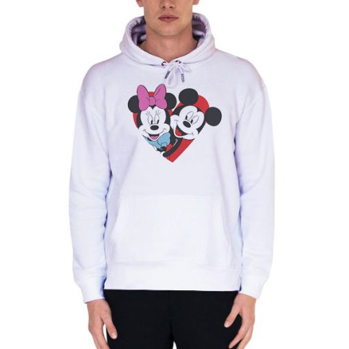 White Hoodie Happily in Love Mickey and Minnie