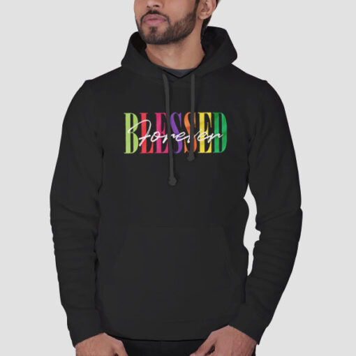 Hoodie Black Funny Inspired Chistian Blessed