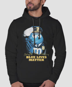 Hoodie Black Parody Police Blue Lives Matter
