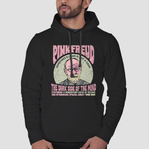 Hoodie Black Vintage Parody Pink Freud