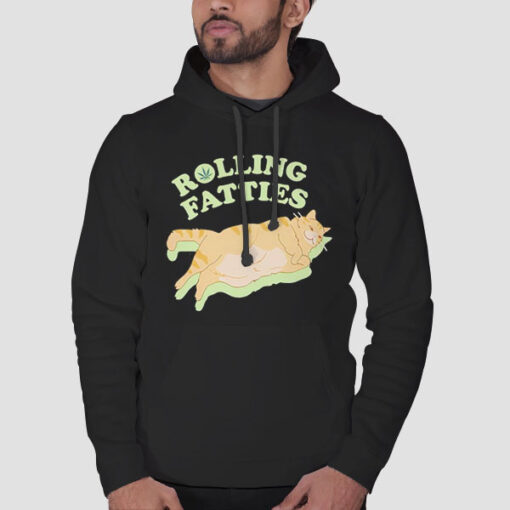 Hoodie Black Weed for Cats Rolling Fatties