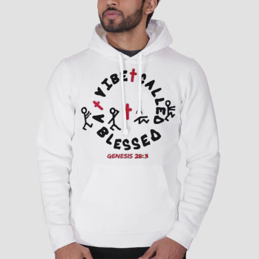 Hoodie White A Vibe Called Blessed Vintage