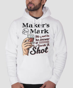 Hoodie White Funny Drinking Party Makers Mark