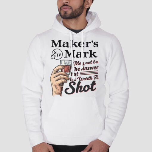 Hoodie White Funny Drinking Party Makers Mark