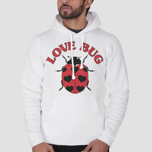 Hoodie White Sweet Valentine Love Bug