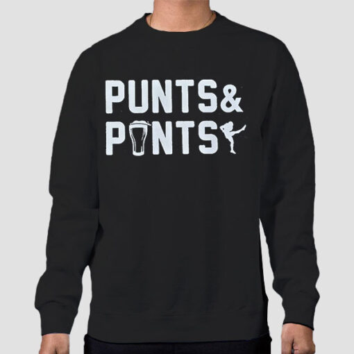 Sweatshirt Black Classic Text Punts and Pints