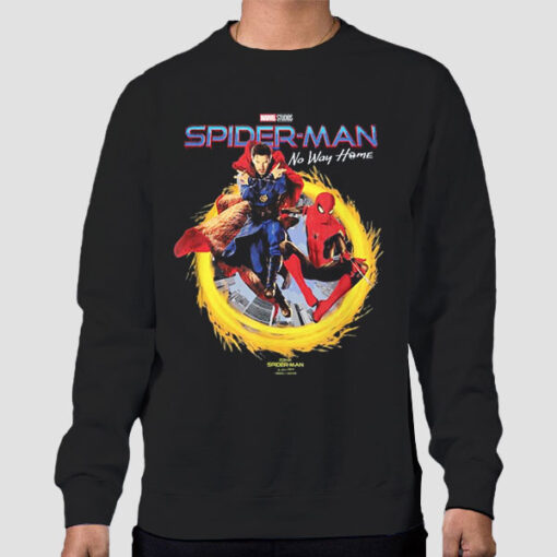 Sweatshirt Black Dr Strange and Spiderman No Way Home
