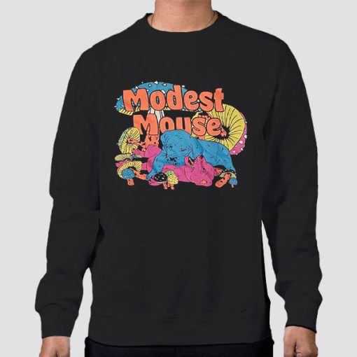 Sweatshirt Black Funny Vintage Modest Mouse Logo