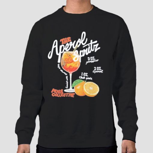 Sweatshirt Black Inspired Graphic Aperol Spritz Shirt