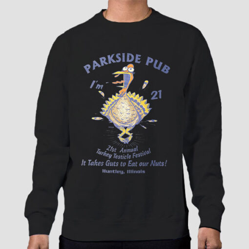 Sweatshirt Black Parkside Pub Turkey Testicle Festival