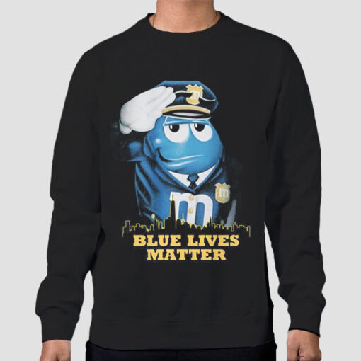 Sweatshirt Black Parody Police Blue Lives Matter