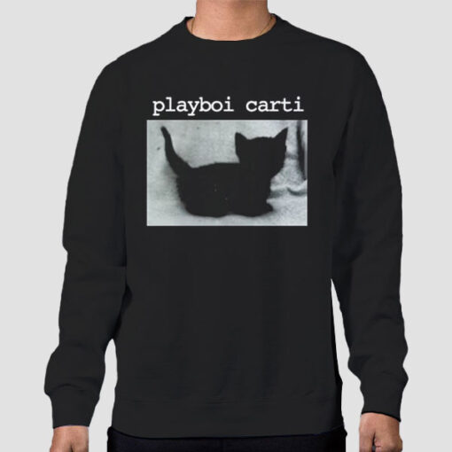 Sweatshirt Black Playboi Carti Black Cat