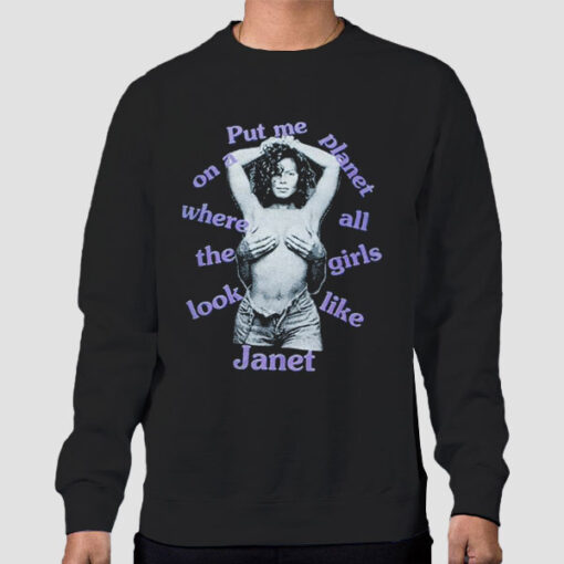 Sweatshirt Black Quotes Janet Jackson Graphic
