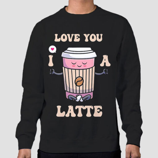 Sweatshirt Black Romance Valentines Day Latte