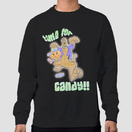 Sweatshirt Black Time for Candy Scooby Doo Halloween