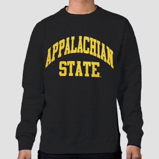 Sweatshirt Black Vintage Font Appalachian State