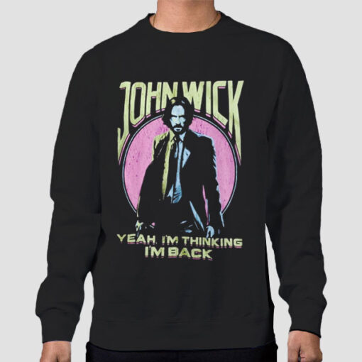 Sweatshirt Black Vintage John Wick Keanu Reeves