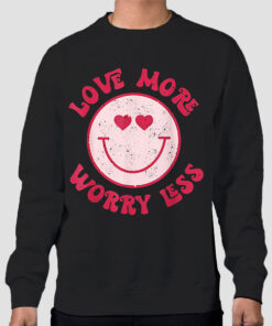 Sweatshirt Black Vintage Quote Smiley Valentine