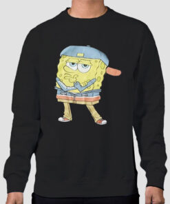 Sweatshirt Black Vintage Swag Spongebob Vibe