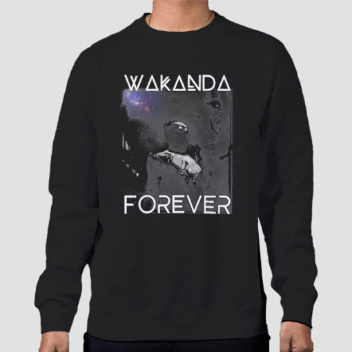 Sweatshirt Black Vintage Wakanda Forever Chadwick Boseman