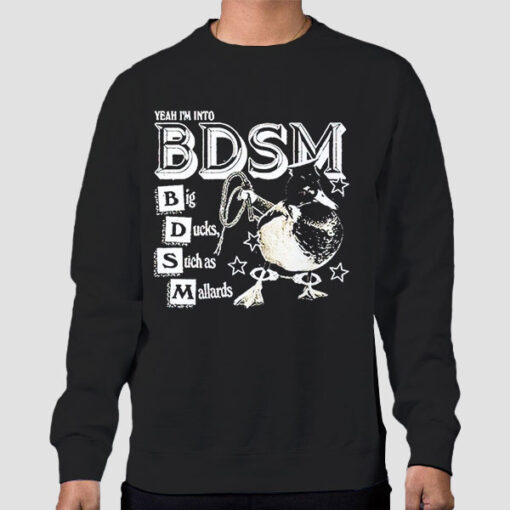 Sweatshirt Black Vintage Yeah I'm Into Duck Bdsm