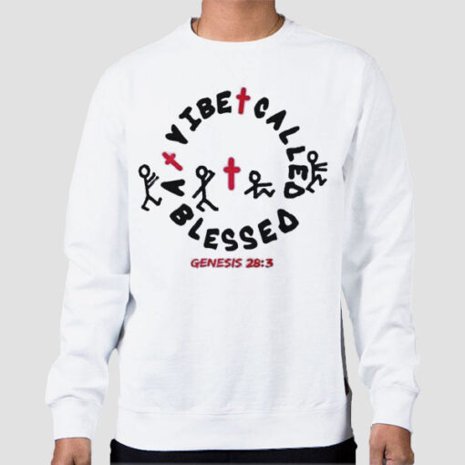 Sweatshirt White A Vibe Called Blessed Vintage