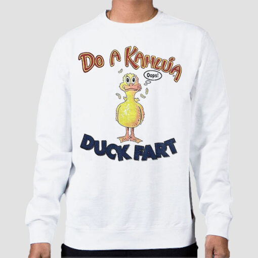 Sweatshirt White Funny Do Ducks Fart Oops