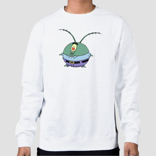 Sweatshirt White Funny Parody Fat Plankton