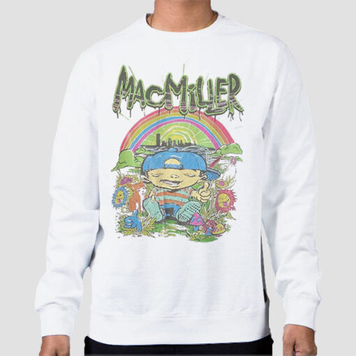 Sweatshirt White Good Vibes Mac Miller Vintage